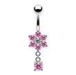stříbrný piercing do pupíku stříbro 925