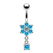 stříbrný piercing do pupíku stříbro 925