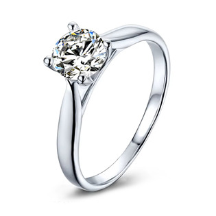 Stříbrný zásnubní prsten MOISSANIT