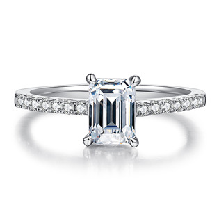 Stříbrný zásnubní prsten moissanit, vel. 52