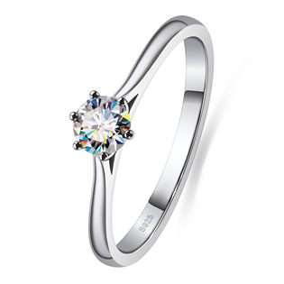 Stříbrný zásnubní prsten moissanit, vel. 52