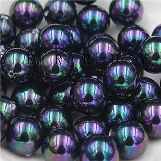 Syntetická perla - 6 mm - duhová barva