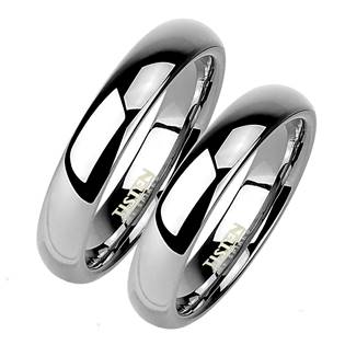 TIS0001 Tistenové snubní prsten 4 mm  - pár