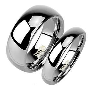 TIS0001 Tistenové snubní prsten 4+8 mm  - pár