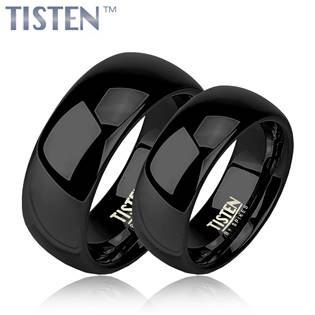 TIS0004 Tistenové snubní prsteny černé - pár