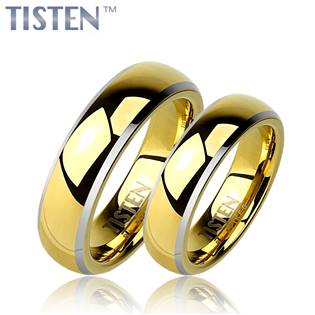 TIS0007 Tistenové snubní prsteny zlacené - pár