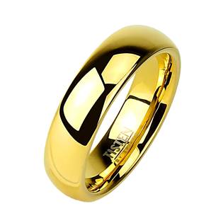 Tistenový prsten zlacený, šíře 4 mm