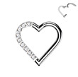 Piercing segment srdíčko se zirkony