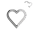 Piercing segment srdíčko se zirkony