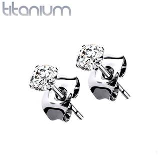 Titanové náušnice se zirkony 2,5 mm
