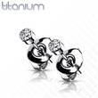 Titanové náušnice zirkon 4mm