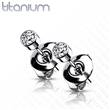Titanové náušnice zirkon 4mm