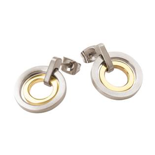 Titanové náušnice zlacené 0540-02