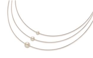 Titanový náhrdelník s perličkami 0874-01