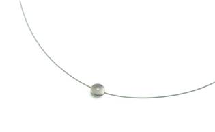 Titanový náhrdelník struna s přívěškem a diamantem 08010-01