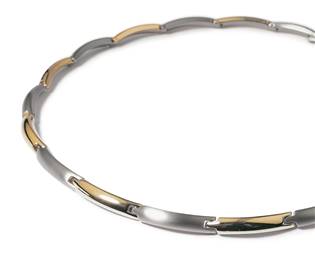 Titanový náhrdelník zlacený 0817-03