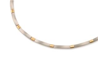Titanový náhrdelník zlacený 0877-02