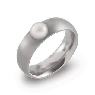 Titanový prsten s perlou BOCCIA® 0102-15