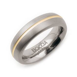 Titanový prsten se zlacenou drážkou BOCCIA® 0102-03