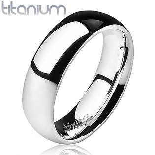 TT1025 Pánský snubní prsten titan, šíře 6 mm