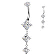 Piercing do pupíku titan