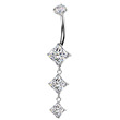 Piercing do pupíku - banánek titan