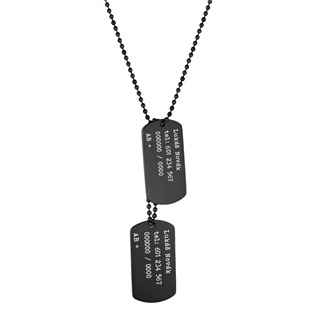 Vojenské známky - dog tag + kuličkový řetízek