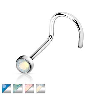 Zahnutý piercing do nosu - opalit