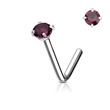 Piercing do nosu fialový kamínek