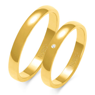 ZL003 Zlaté snubní prsteny AU 585, š. 3mm