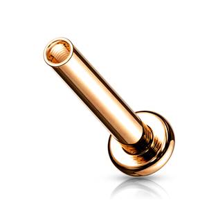 Zlacená náhradní labreta vnitřní závit 1,2 x 8 mm