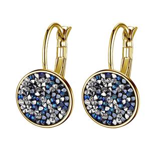 Zlacené náušnice s krystaly Crystals from Swarovski®  BLUE PEPPER