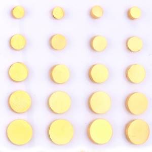 Zlacené ocelové náušnice kolečka, 8 mm