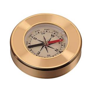 Zlacený kovový kompas