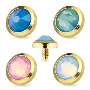 Zlacený microdermal piercing 3 mm