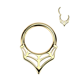 Zlacený ocelový kruh - helix / cartilage / septum piercing
