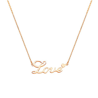 Zlacený ocelový náhrdelník "Love"