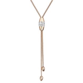 Zlacený ocelový náhrdelník posuvný s krystaly Crystals from Swarovski®