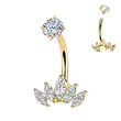 Piercing do pupíku se zirkony 