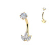 Piercing do pupíku zirkony 