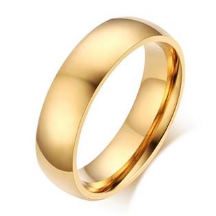 Zlacený ocelový prsten, vel. 62