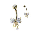 Piercing do pupíku s motýlkem