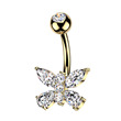 Piercing do pupíku motýlek