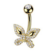 Piercing do pupíku motýlek