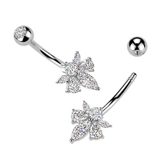 Zlacený piercing do pupíku včelka