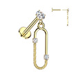Labreta piercing do ucha se srdíčkem