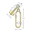 Labreta piercing do ucha se srdíčkem  