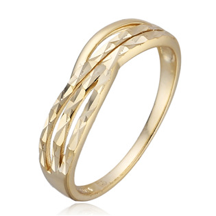 Zlacený stříbrný prsten