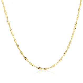 Zlacený stříbrný řetízek lamada - kroucený