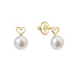 Zlaté perlové náušnice AU 585/1000